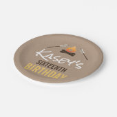 Meer plezier met vriendjesfeest in Bonfire Papieren Bordje (Gekanteld)