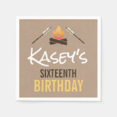 Meer plezier met vriendjesfeest in Bonfire Servet (Voorkant)