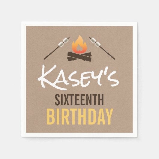 Meer plezier met vriendjesfeest in Bonfire Servet (Voorkant)