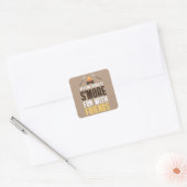 Meer plezier met vriendjesfeest in Bonfire Vierkante Sticker (Envelop)