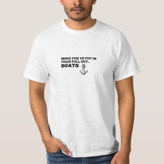 Meer plezier om in te zetten dan uittrekken, grapp t-shirt (Voorkant)
