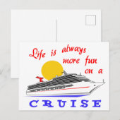 Meer plezier op een cruise briefkaart (Voorkant / Achterkant)