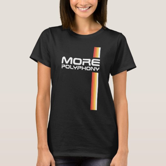 MEER POLYPHONY Funny Retro Synthesizer Colle T-shirt (Voorkant)
