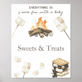 Meer pret Baby shower Snoepjes en traktaties Poster