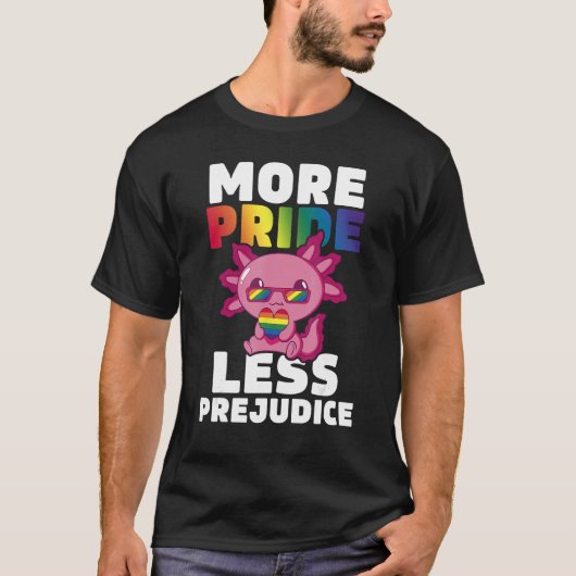 Meer Pride Minder Vooroordelen Axolotl LGBT Ally G T-shirt (Voorkant)
