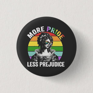 Meer Pride Minder Vooroordelen LGBT Gay Pride Maan Ronde Button 3,2 Cm