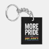Meer Pride Minder Vooroordelen LGBT Gay Pride Maan Sleutelhanger (Voorkant Links)