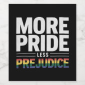 Meer Pride Minder Vooroordelen LGBT Gay Pride Maan Wijn Etiket (Enkel label)