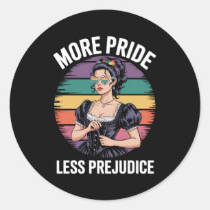 Meer Pride Minder Vooroordelen LGBTQ Gay Pride All Ronde Sticker