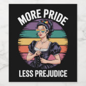 Meer Pride Minder Vooroordelen LGBTQ Gay Pride All Wijn Etiket (Enkel label)