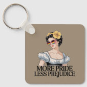 Meer Pride Minder Vooroordelen LGBTQ Trotse Bondge Sleutelhanger (Voorkant)