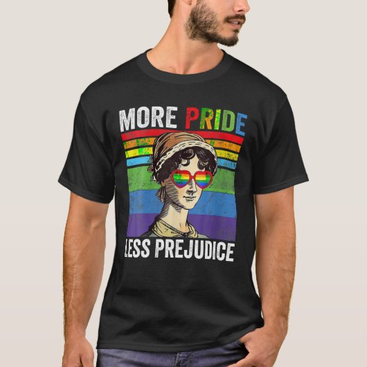 Meer Pride Minder Vooroordelen Pride Maand Retro T T-shirt (Voorkant)