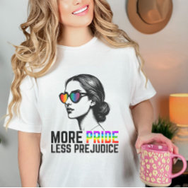Meer Pride Minder Vooroordelen Rainbow LGBTQ T-shirt