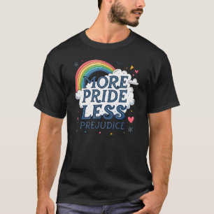 Meer Pride Minder Vooroordelen Rainbow Pride Maand T-shirt