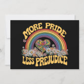 Meer Pride Minder Vooroordelen Retro Rainbow Pride Kaart (Voorkant)