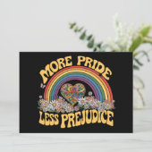 Meer Pride Minder Vooroordelen Retro Rainbow Pride Kaart (Staand voorkant)