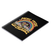 Meer Pride Minder Vooroordelen Retro Rainbow Pride Notitieboek (Linkerzijde)