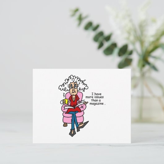 Meer problemen dan een Humor van een magazine Briefkaart (Staand voorkant)