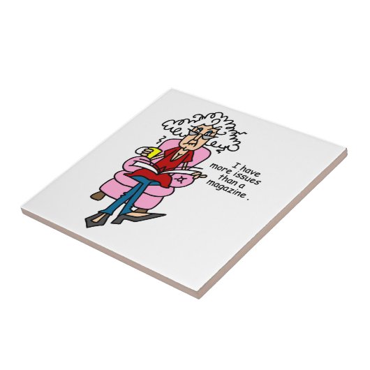 Meer problemen dan een Humor van een magazine Tegeltje (Zijkant)