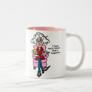 Meer problemen dan een Humor van een magazine Tweekleurige Koffiemok