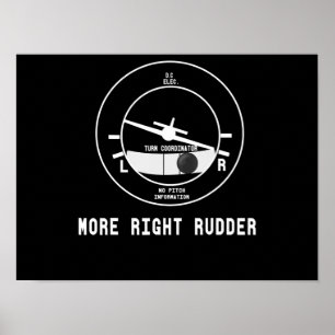Meer rechtervleugelvlieger Cfi-instructeur Pilot-C Poster