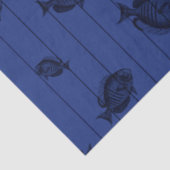 Meer Red en Navy Nautical Series Design 13 Tissuepapier (Detail)