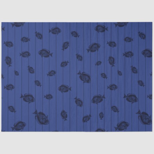 Meer Red en Navy Nautical Series Design 13 Tissuepapier (Voorkant)