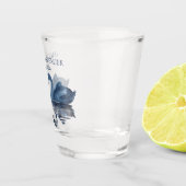 Meer reflecties | Dusty Blue Swan Keepomwille Favo Shot Glas (Rechts)