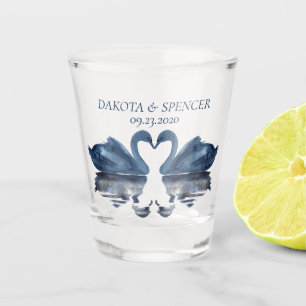 Meer reflecties Dusty Blue Swan Keepomwille Favo Shot Glas