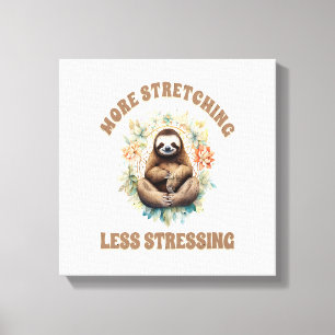 Meer Rekken Minder Stressen Luiaard Canvas Afdruk