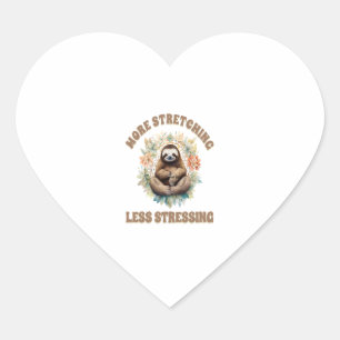 Meer Rekken Minder Stressen Luiaard Hart Sticker
