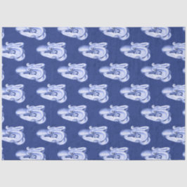 Meer Rood en Marine Blauw Nautical Serie Ontwerp 1 Tissuepapier