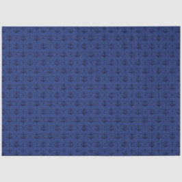 Meer Rood en Marine Blauw Nautical Serie Ontwerp 5 Tissuepapier