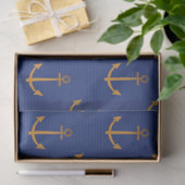 Meer rood en marineblauw nautisch serie ontwerp 7 tissuepapier (Geschenk)