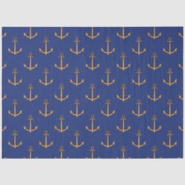 Meer rood en marineblauw nautisch serie ontwerp 7 tissuepapier