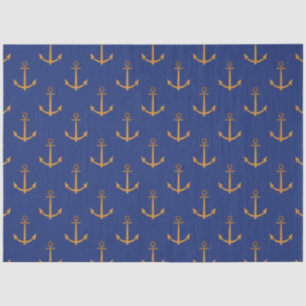 Meer rood en marineblauw nautisch serie ontwerp 7 tissuepapier