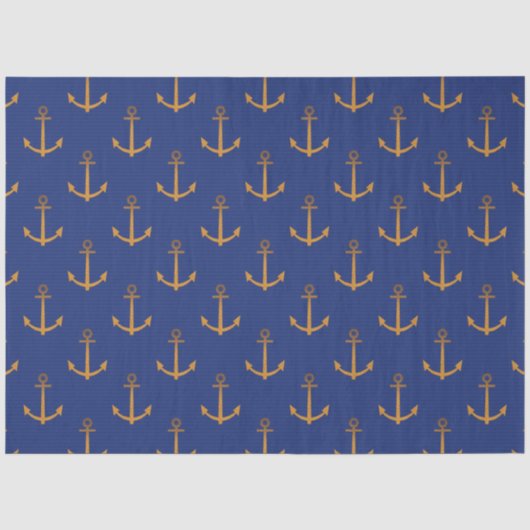 Meer rood en marineblauw nautisch serie ontwerp 7 tissuepapier (Voorkant)