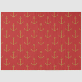 Meer Rood en Marineblauw Scheepvaart Serie Design  Tissuepapier