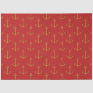 Meer Rood en Marineblauw Scheepvaart Serie Design  Tissuepapier