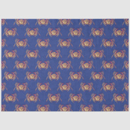 Meer Rood en Marineblauw Scheepvaart Serie Design  Tissuepapier