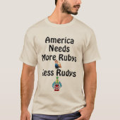 Meer Rubys minder rudys T-shirt (Voorkant)