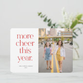 Meer ruimte dit jaar met rode kerstkaart kaart (Staand voorkant)