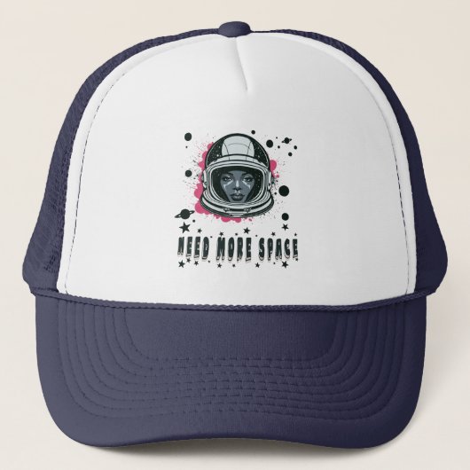 Meer ruimte nodig Truckerhoed – Cosmic Casual Stij Trucker Pet (Voorkant)