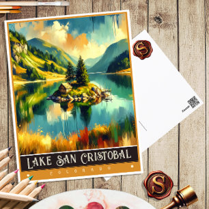 Meer San Cristobal, Colorado Schilderij in vinta Briefkaart