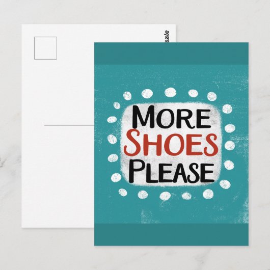 Meer schoenen alsjeblieft Briefkaart (Voorkant / Achterkant)