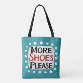 Meer schoenen alstublieft Canvas tas (Achterkant)