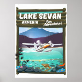 Meer Sevan Armenië vintage reisposter Poster (Voorkant)