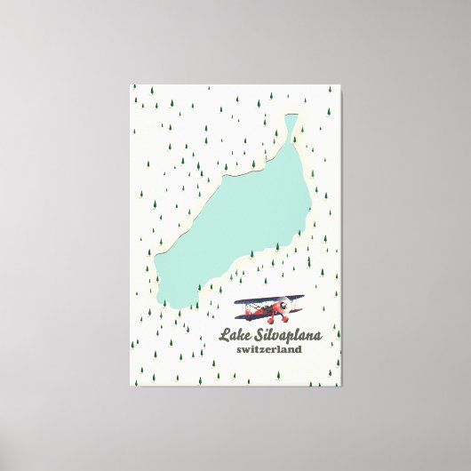 Meer Silvaplana Zwitserland. Canvas Afdruk (Voorkant)