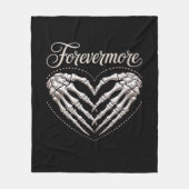 Meer Skeleton Hands Heart Gothic Halloween Fleece Deken (Voorkant)