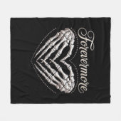 Meer Skeleton Hands Heart Gothic Halloween Fleece Deken (Voorkant (Horizontaal))